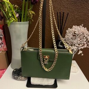 Michael Kors Ruby Small Double Zip Crossbody Amazon Green - NWT